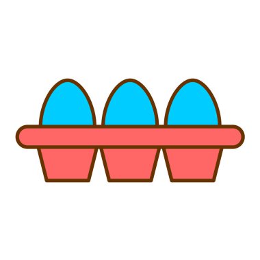 Yumurta ikonu vektörü. Yumurta sepeti işareti. izole edilmiş sembol çizimi