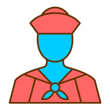 Polis memuru ikon vektör illüstrasyonu