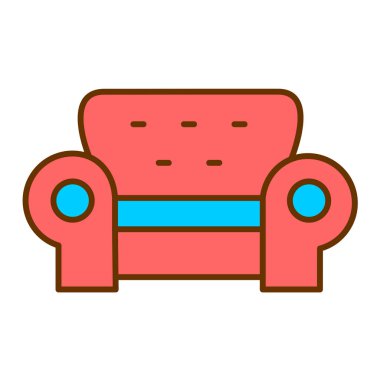 kanepe ikonu vektör illüstrasyonu