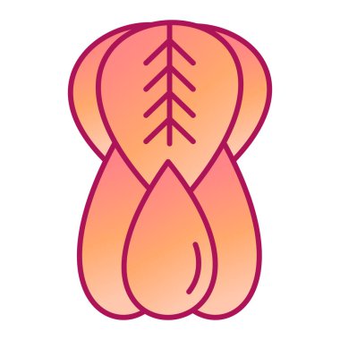 Beyaz arkaplanda izole edilmiş çiçek simgesi vektörü, lotus şeffaf işareti, çizgi veya doğrusal biçim