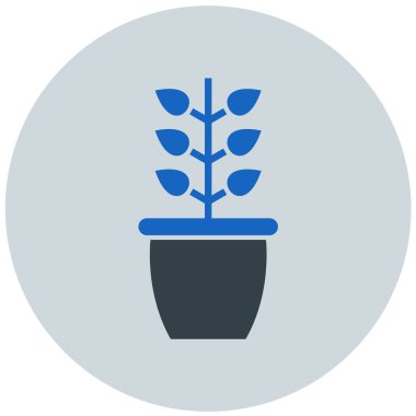 Yaprak vektör illüstrasyon tasarımlı bitki kabı