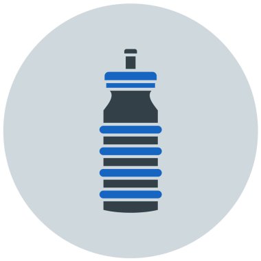 Şişe simgesi. Web tasarımı için soda vektör simgelerinin düz çizimi