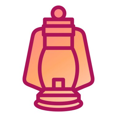 fener simgesi. Web için lamba vektör simgelerinin özet çizimi