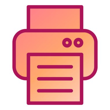 Yazıcı. Web simgesi basit illüstrasyon