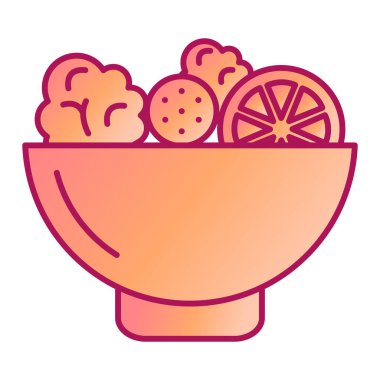 Lezzetli taze meyve ve sebze vektör çizimi