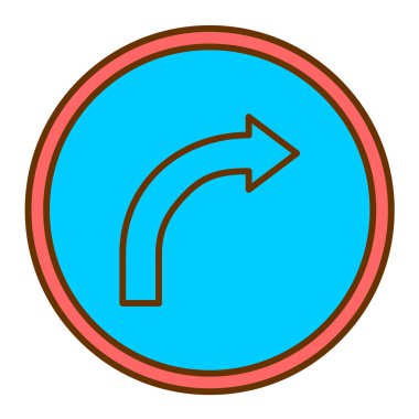 Eğilim biçimi izole edilmiş arkaplanda ok simgesi