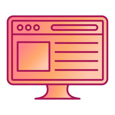 İleti vektör illüstrasyon tasarımı ile bilgisayar monitörü