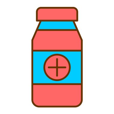 Tıbbi hap ikonu vektör illüstrasyonu