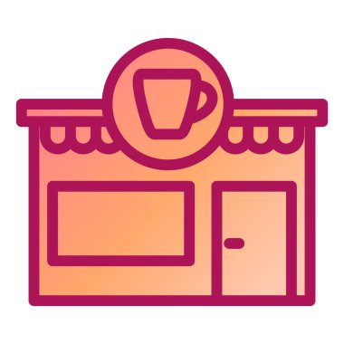 Dükkan. Web simgesi basit illüstrasyon