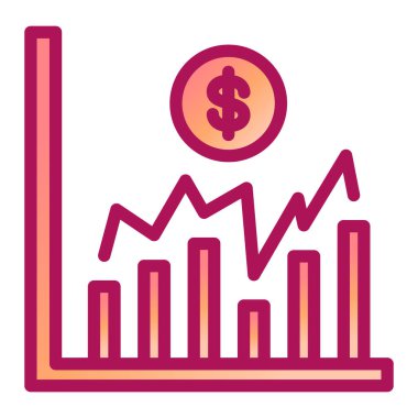 finansal büyüme grafik vektörü çizimi
