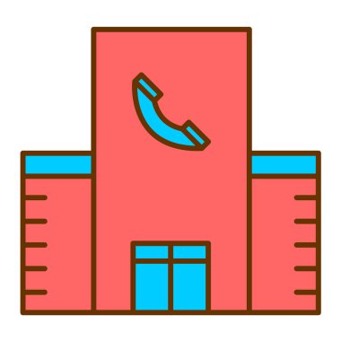 Bina. Web simgesi basit illüstrasyon