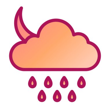 Hava durumu. Web simgesi basit illüstrasyon