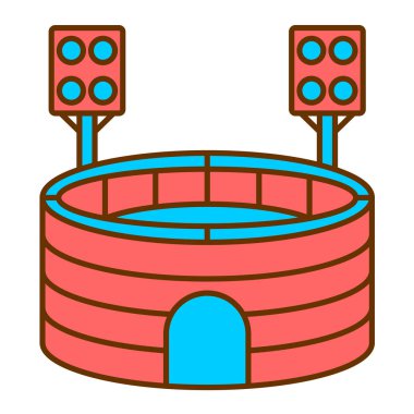 Bir stadyum ikonunun vektör illüstrasyonu