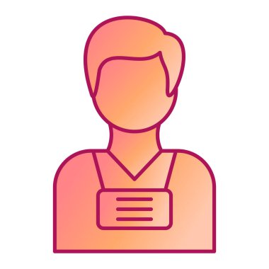 Kimlik kartı vektör illüstrasyon tasarımına sahip adam