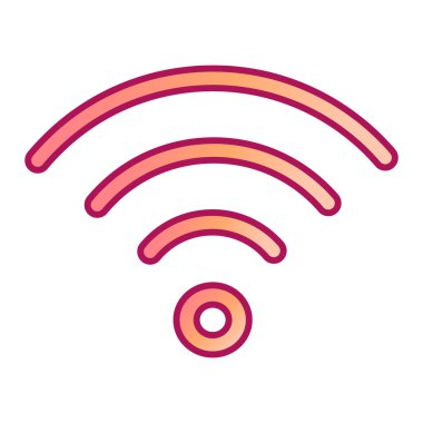 Wi-Fi sinyal simgesi. düz dizayn