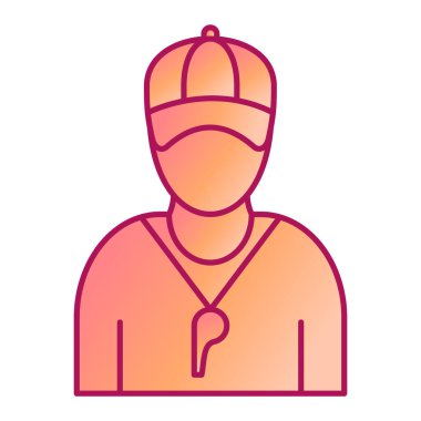 Hakem. Web simgesi basit illüstrasyon