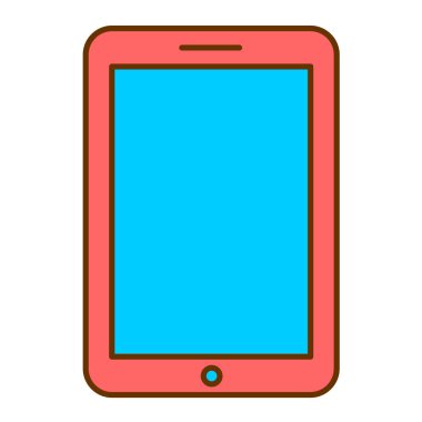 Akıllı telefon aygıtı simgesi. Web tasarımı için cep telefonu vektör simgelerinin düz çizimi