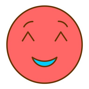 yüz ifadesi simge vektör illüstrasyonu