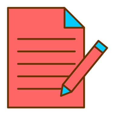 Belge. Web simgesi basit illüstrasyon