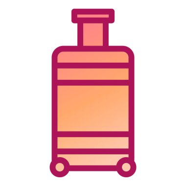 seyahat bagaj ikonu vektör illüstrasyonu