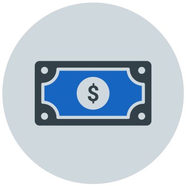 Dolar. Web simgesi basit illüstrasyon