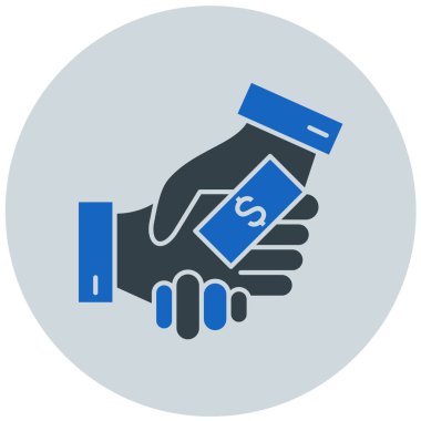 İş ve finans dairesi ikonu. vektör illüstrasyonu