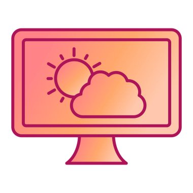 Bulut hesaplama simgesi vektör illüstrasyonu