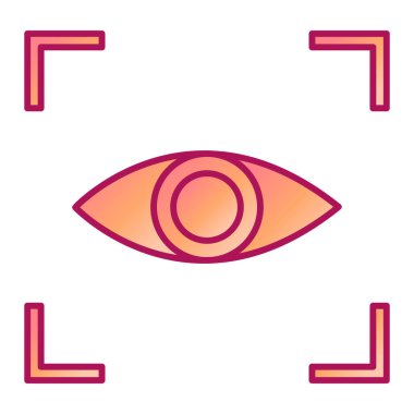 Göz çizgisi simgesi, vektör çizimi