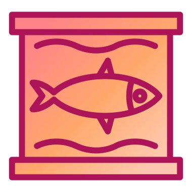 Balık. Web simgesi basit illüstrasyon