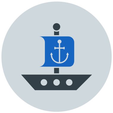 Gemi. Web simgesi basit tasarım