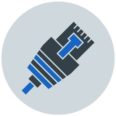 Ağ kablosu simgesinin vektör çizimi