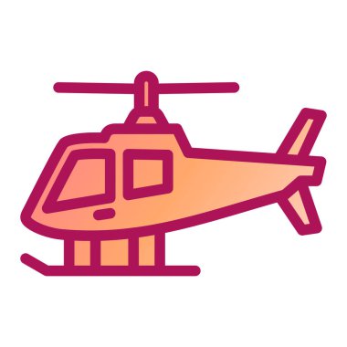 Helikopter simgesi vektör illüstrasyonu