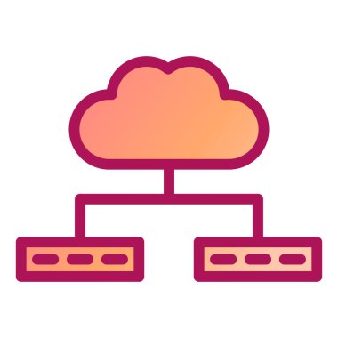 veritabanı düz vektör simgesi