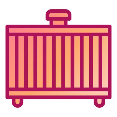 Kargo konteynırının illüstrasyon vektör simgesi