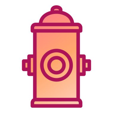 Hydrant modern ikon vektör çizimi 