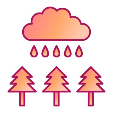 yağmur modern simge vektör illüstrasyonu 