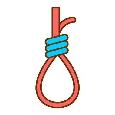 İp simgesi. Web için kanca vektör simgelerini atlamanın düz çizimi