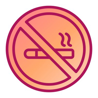 sigara içen modern simge vektör çizimi yok