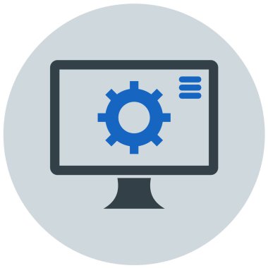 Bilgisayar. Web simgesi basit illüstrasyon
