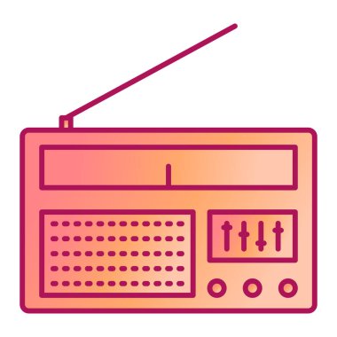 radyo simgesi vektör illüstrasyonu