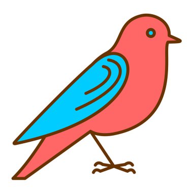 kuş simgesi vektör illüstrasyonu