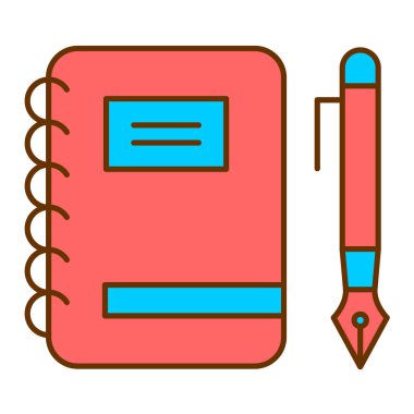 Kitap. Web simgesi basit illüstrasyon