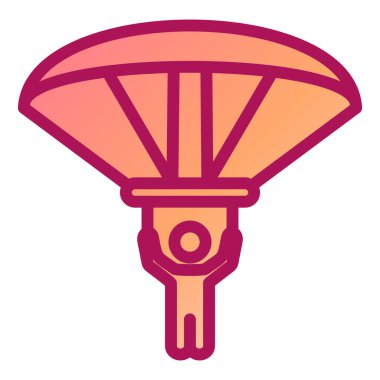 Paraşüt. Web simgesi basit tasarım