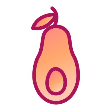 taze meyve ikonu vektör çizimi tasarımı