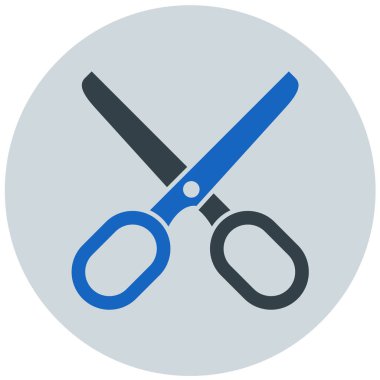 Makas. Web simgesi basit illüstrasyon