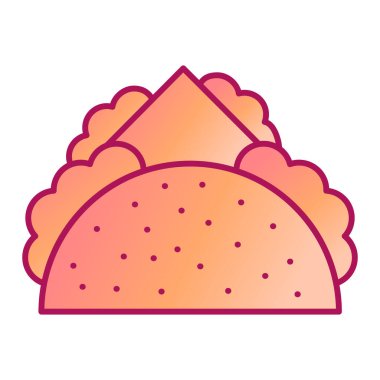 Peynirli taco ve patates vektörü çizimi.