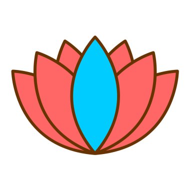 Nilüfer çiçeği ikonu vektör illüstrasyon grafik tasarımı