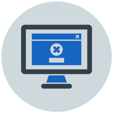 Bilgisayar ekranı. Basit resimleme