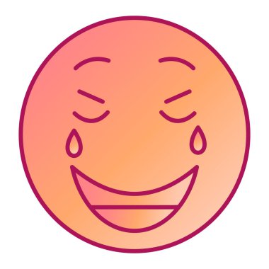 Mutlu yüz simgesi ikon vektör illüstrasyon tasarımı