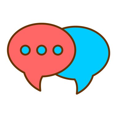 Sohbet kabarcıklar simge vektör çizim